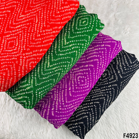 Leheriya Print Chinon Chiffon Fabric-F4923